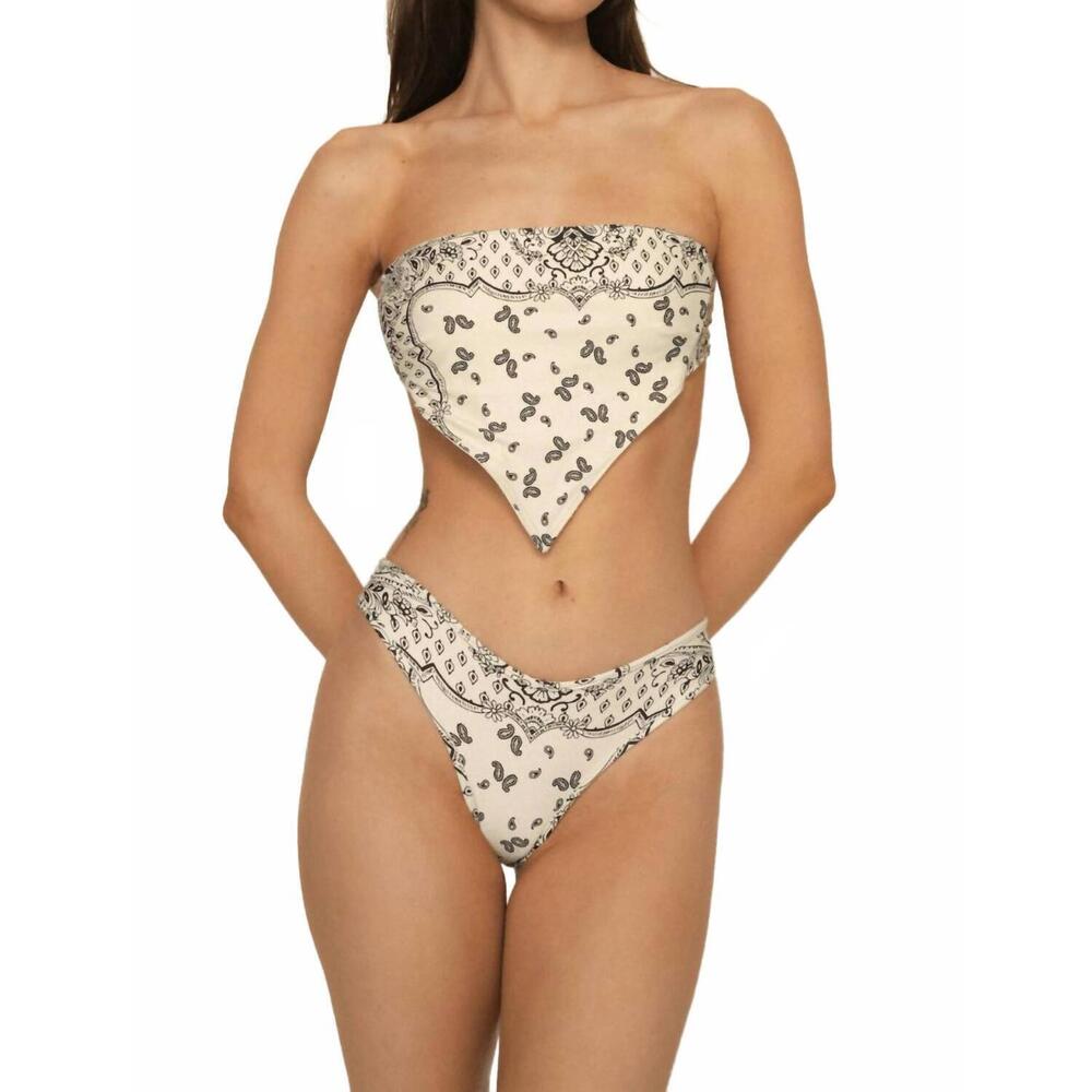 NEW MONTCE added coverage lulu bikini bottom in ivy bandana